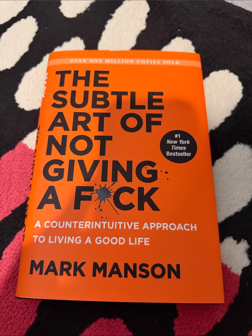 Orange Book Cover Wall Art - The Subtle Art of Not Giving a F*ck